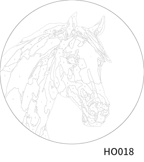 Horse Paint-by-Number Plywood Surface Kit by Artist's Loft®